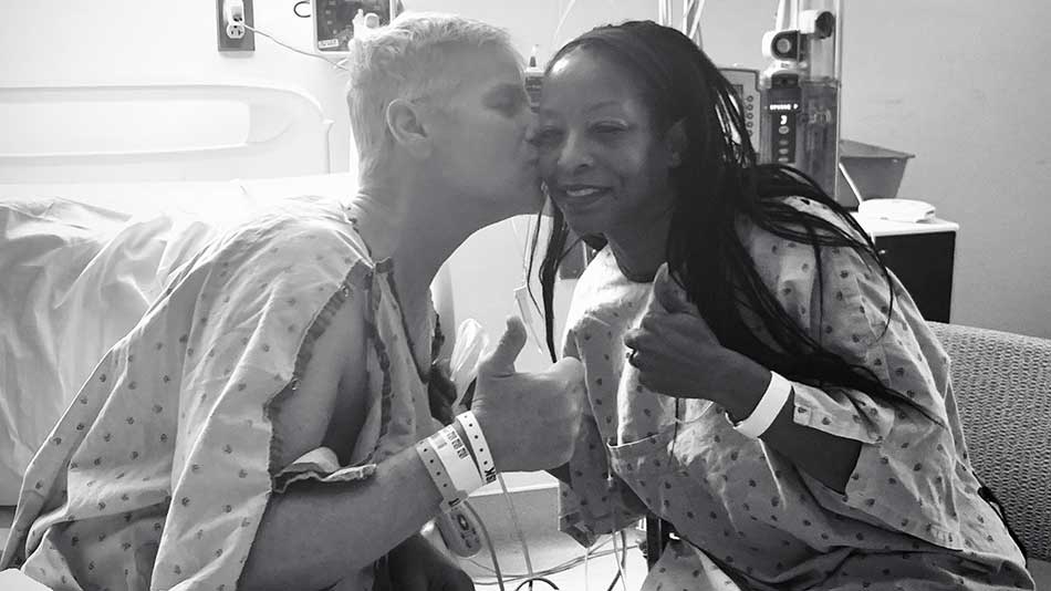 Jim and Diana Gibson after the kidney transplant