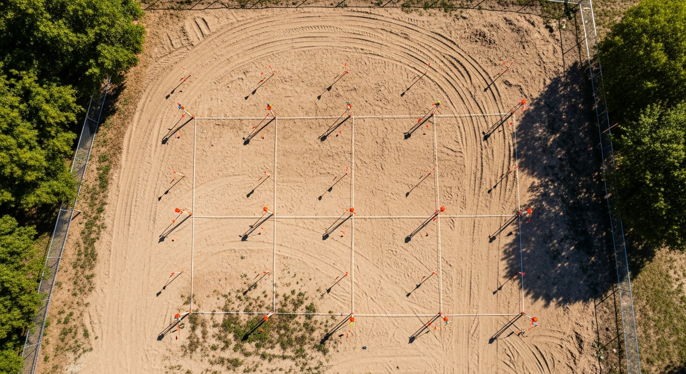 Pre-construction aerial survey of a commercial site
