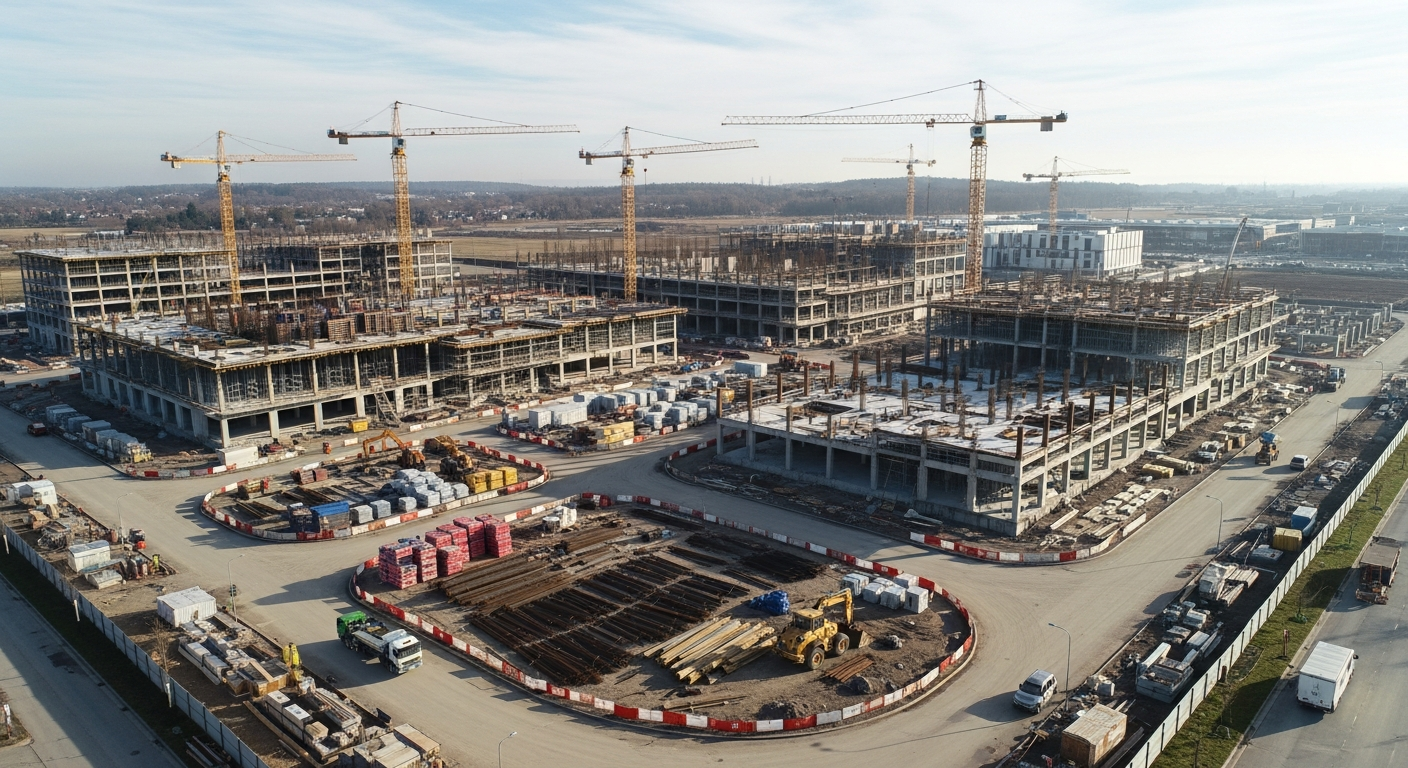 Stakeholder progress report with aerial imagery